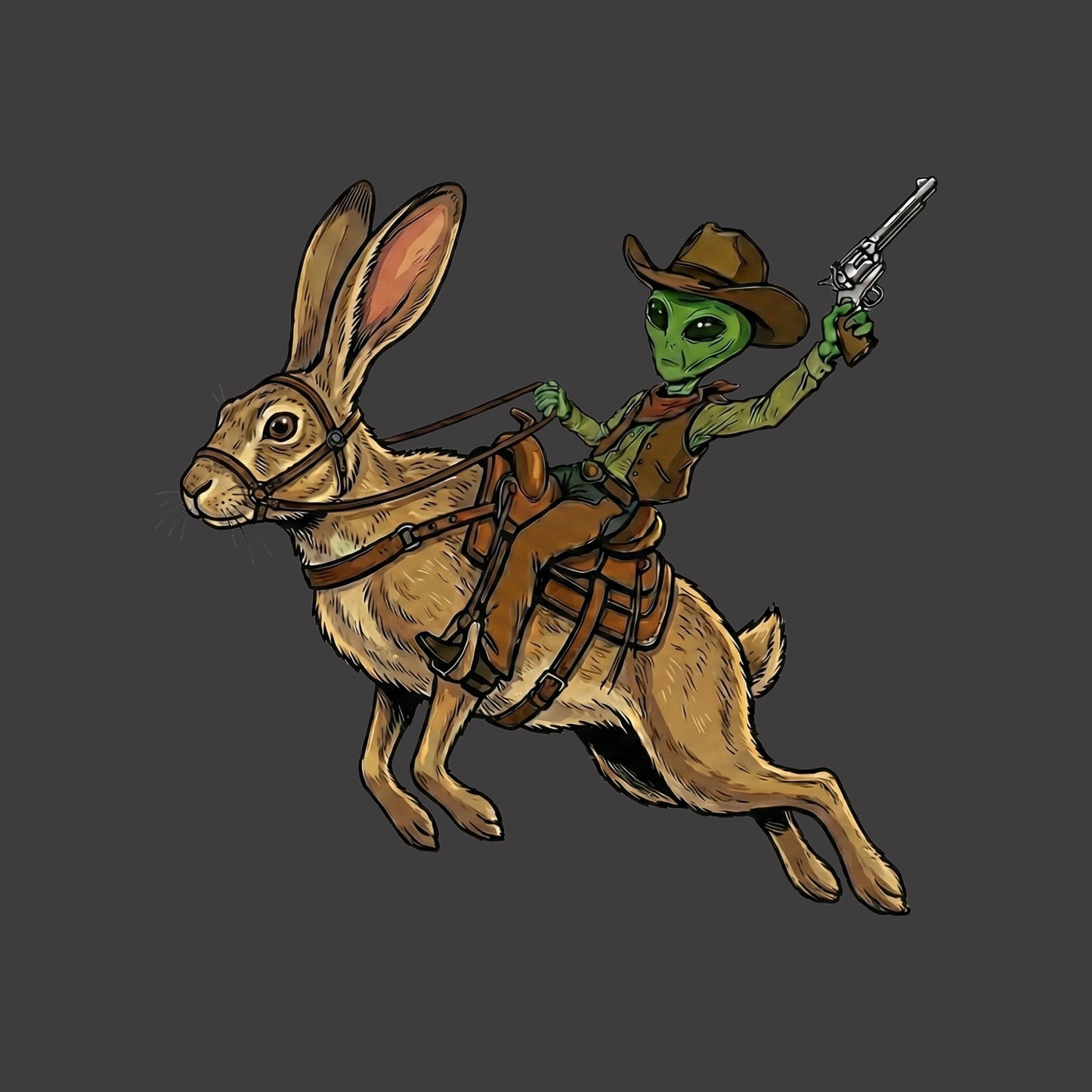 Alien Cowboy Jackrabbit Tee