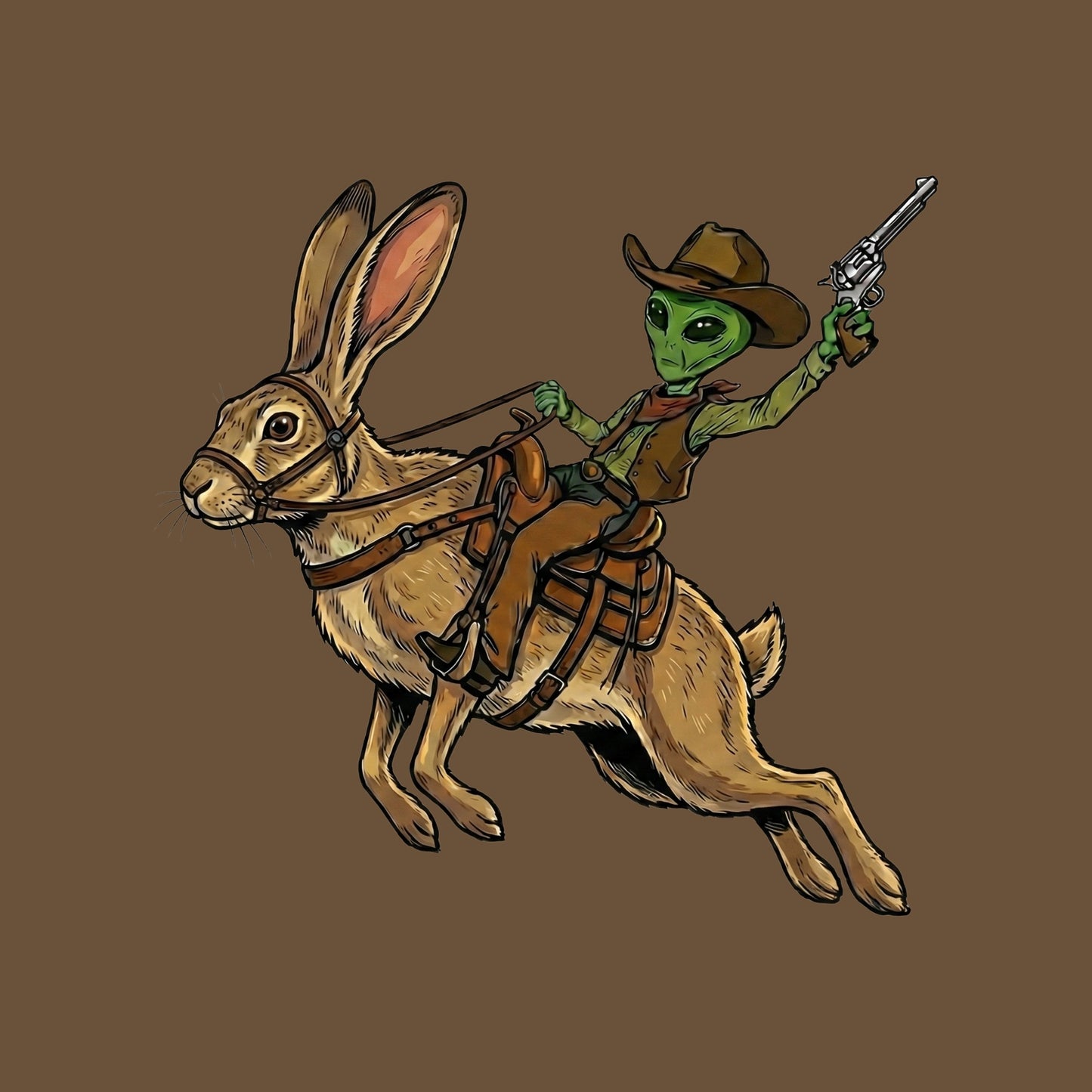 Alien Cowboy Jackrabbit Tee