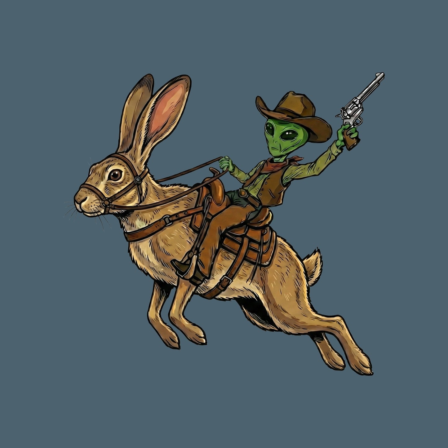 Alien Cowboy Jackrabbit Tee