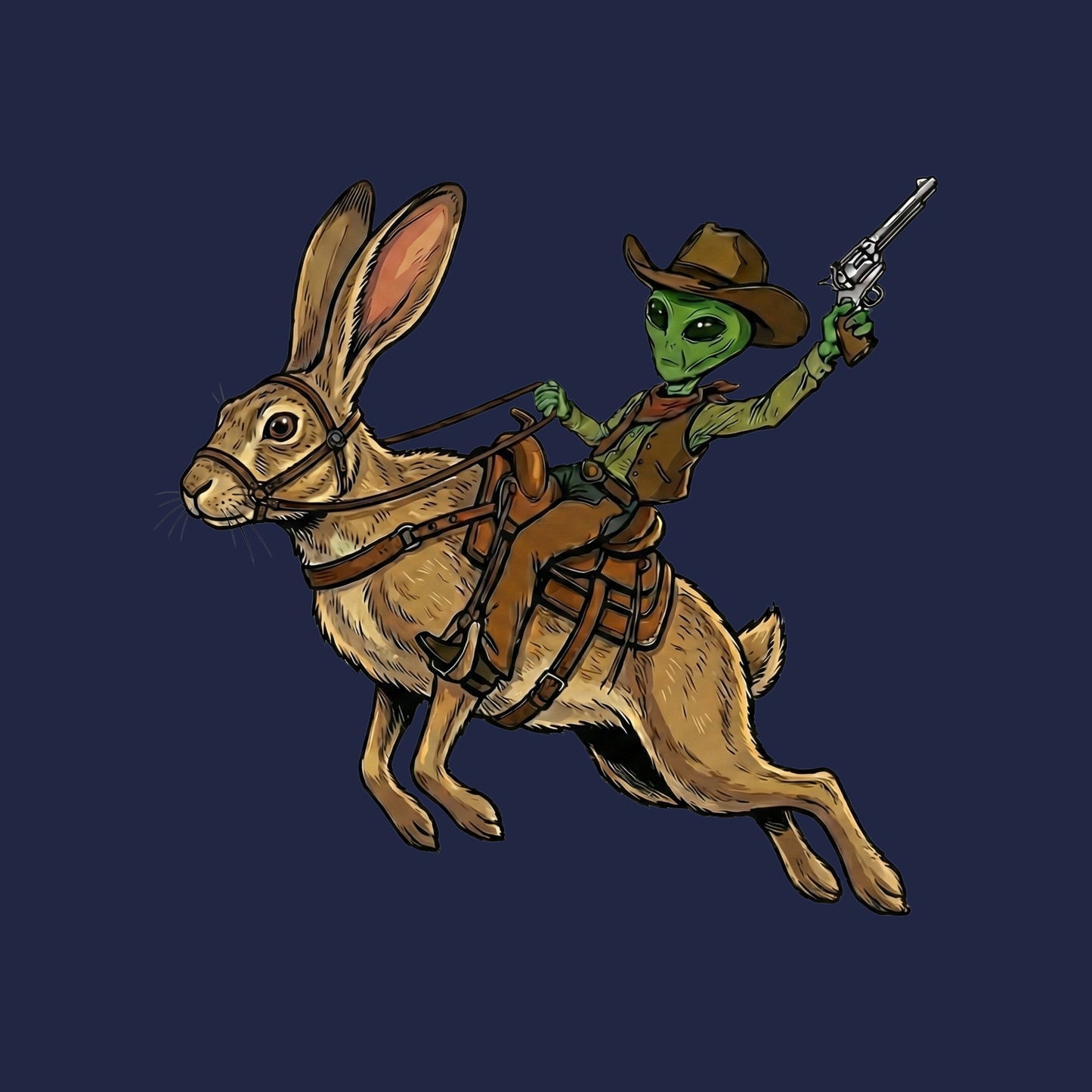 Alien Cowboy Jackrabbit Tee