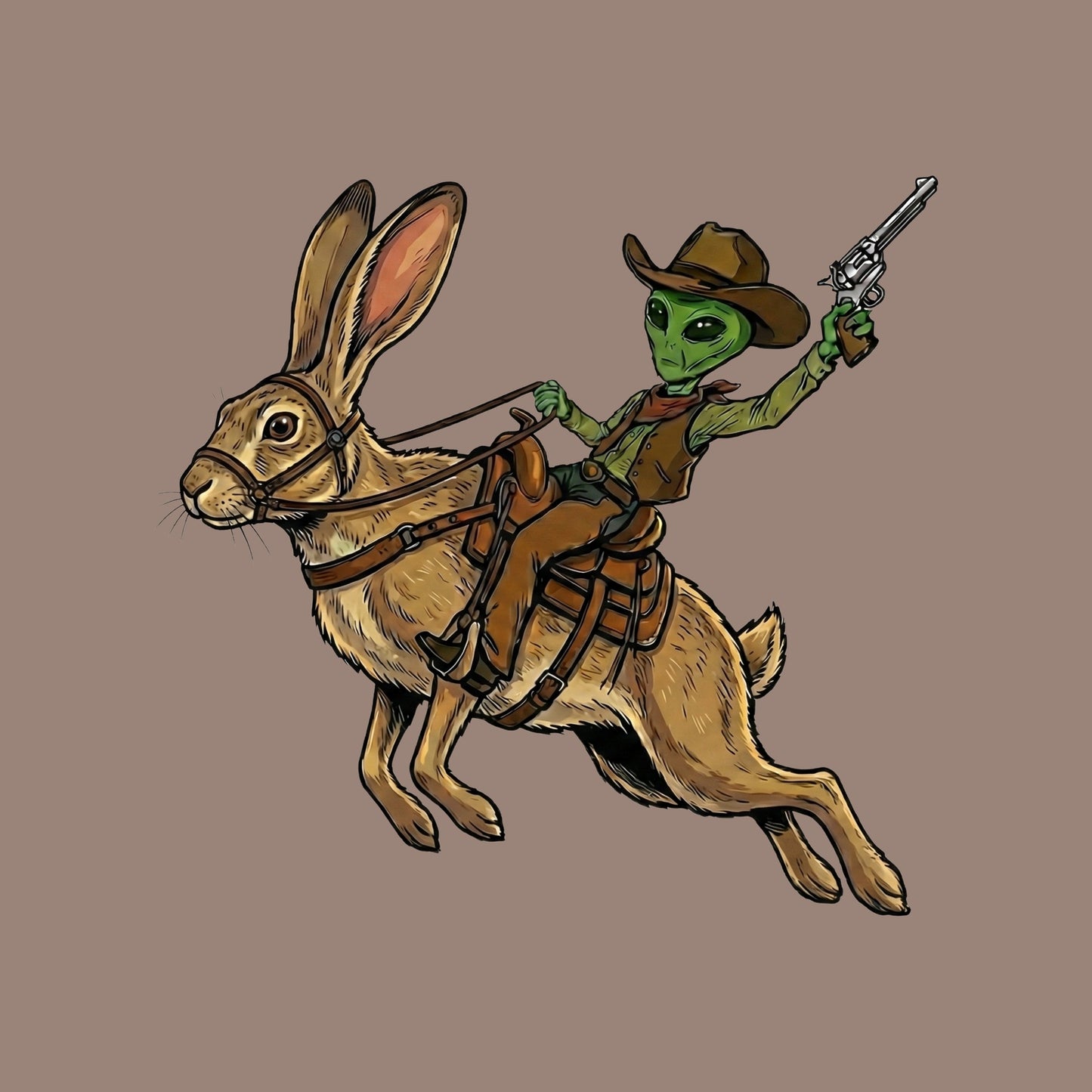 Alien Cowboy Jackrabbit Tee