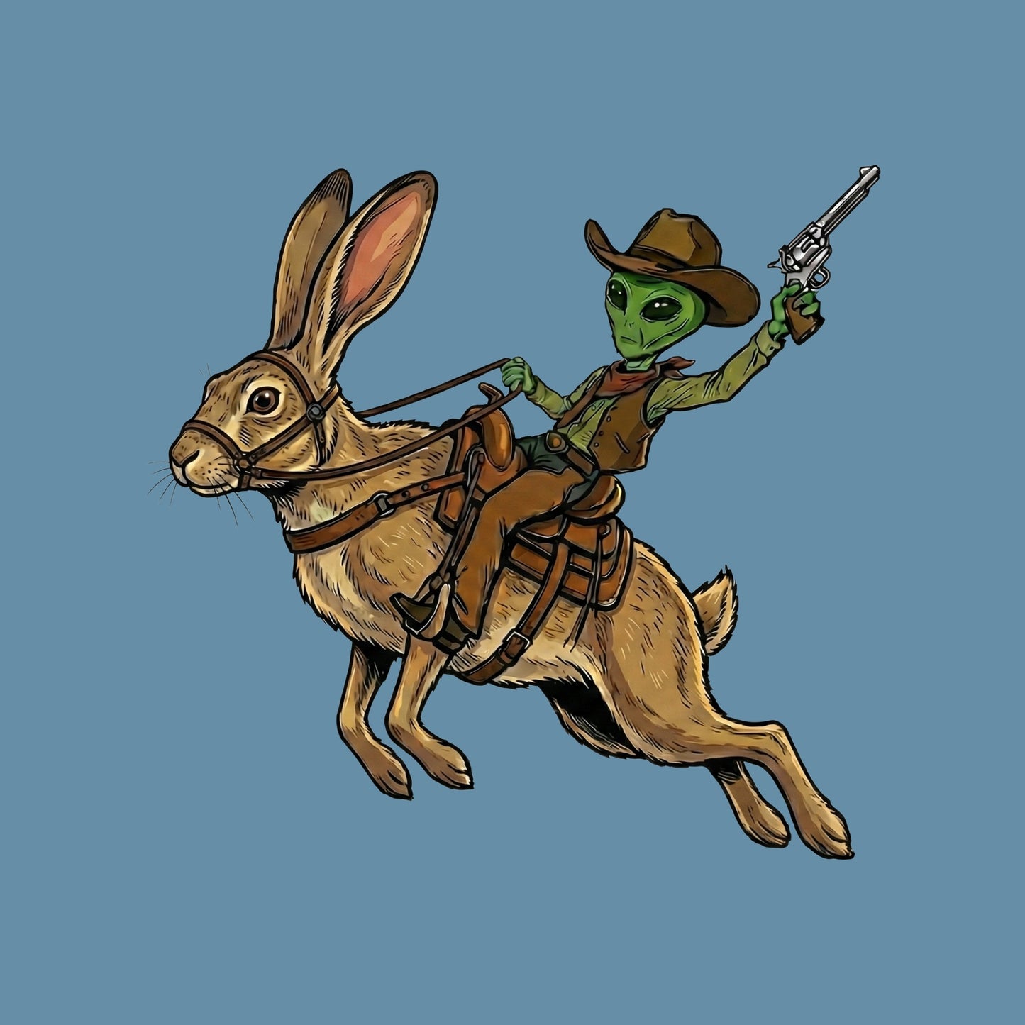 Alien Cowboy Jackrabbit Tee