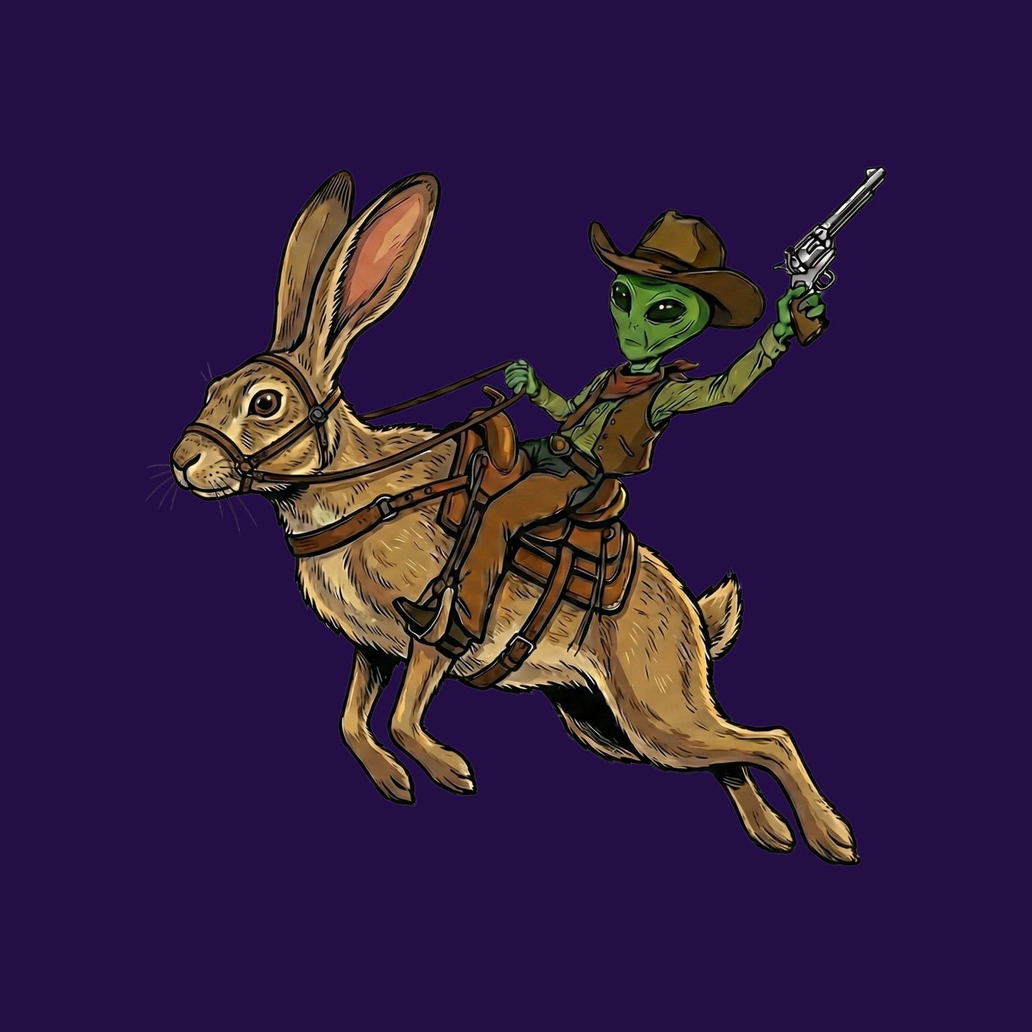 Alien Cowboy Jackrabbit Tee