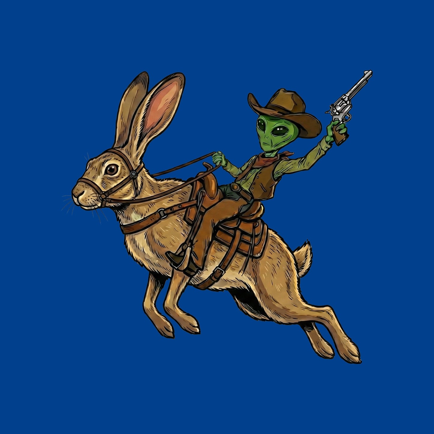 Alien Cowboy Jackrabbit Tee