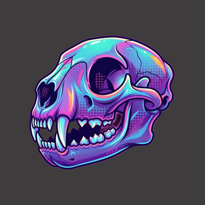 Vaporwave Mountain Lion Skull Tee