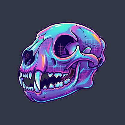 Vaporwave Mountain Lion Skull Tee