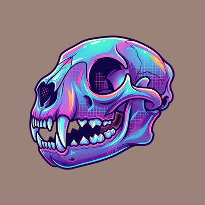 Vaporwave Mountain Lion Skull Tee
