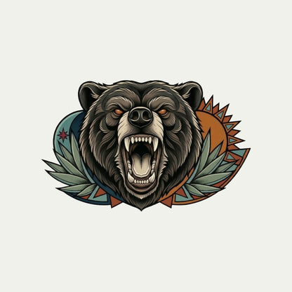 Roaring Bear Sun Moon Tee