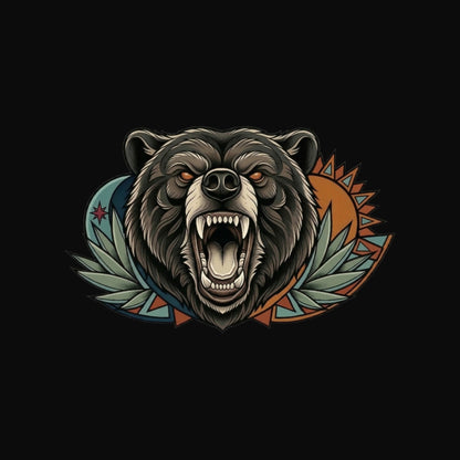 Roaring Bear Sun Moon Tee