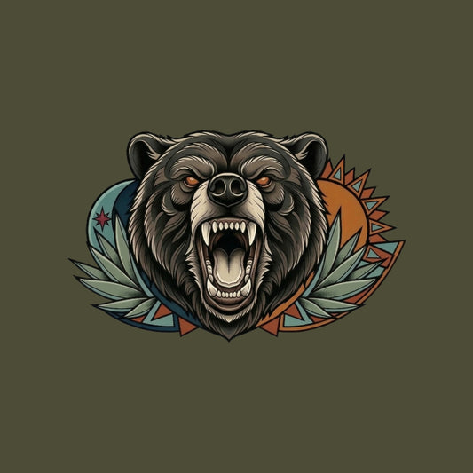 Roaring Bear Sun Moon Tee