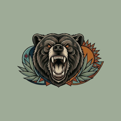 Roaring Bear Sun Moon Tee
