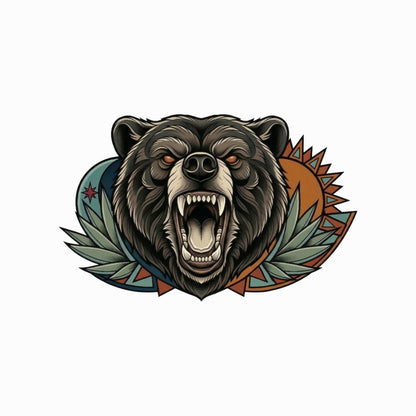 Roaring Bear Sun Moon Tee