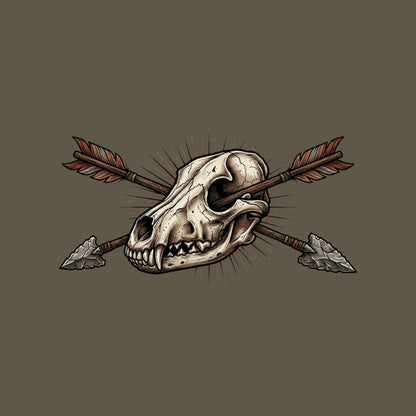 Crossed Arrows Coyote Skull Tee