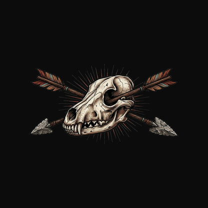 Crossed Arrows Coyote Skull Tee