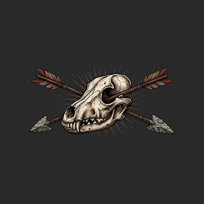 Crossed Arrows Coyote Skull Tee
