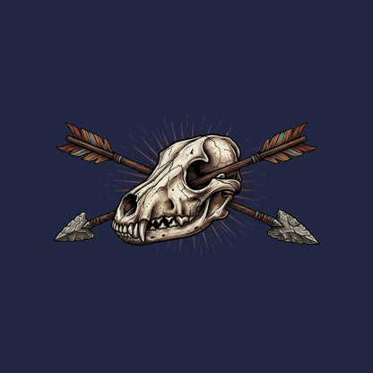 Crossed Arrows Coyote Skull Tee