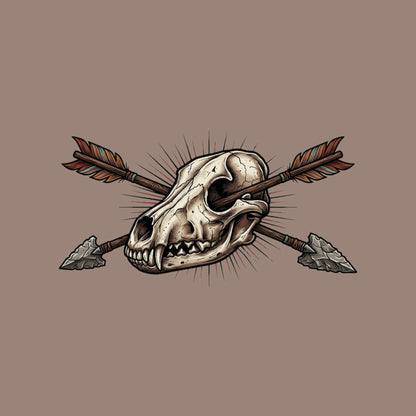 Crossed Arrows Coyote Skull Tee