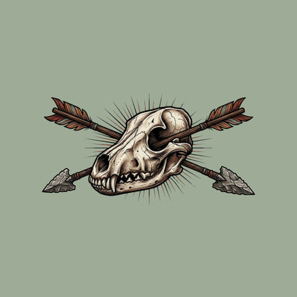Crossed Arrows Coyote Skull Tee