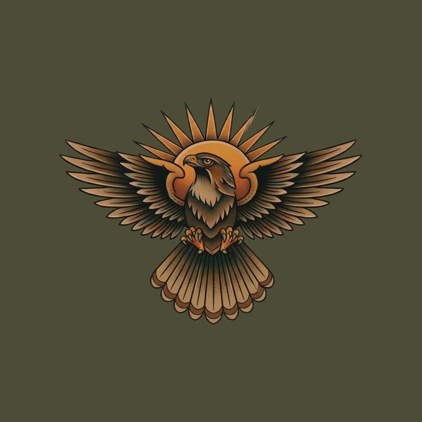 Sunburst Hawk Tee