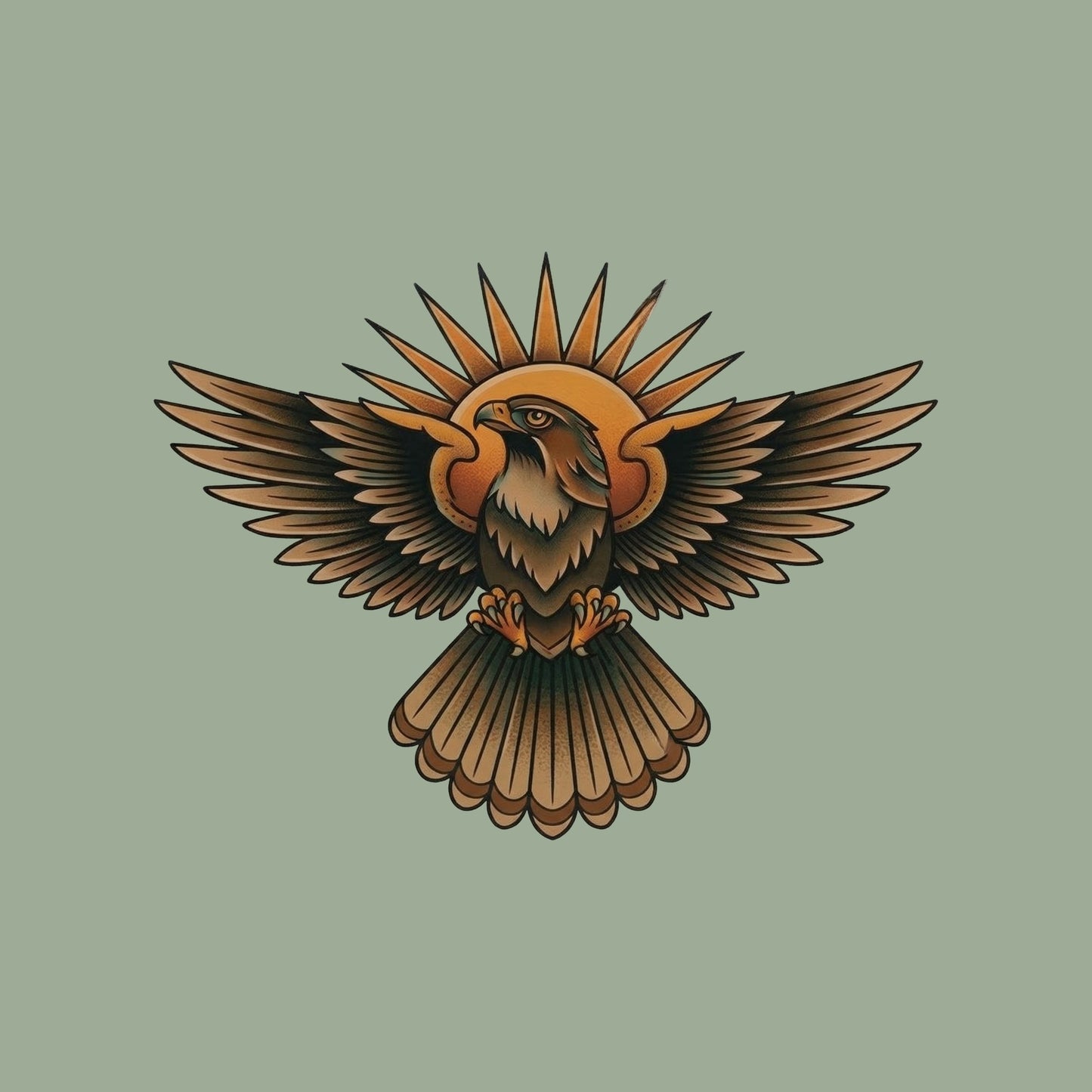 Sunburst Hawk Tee