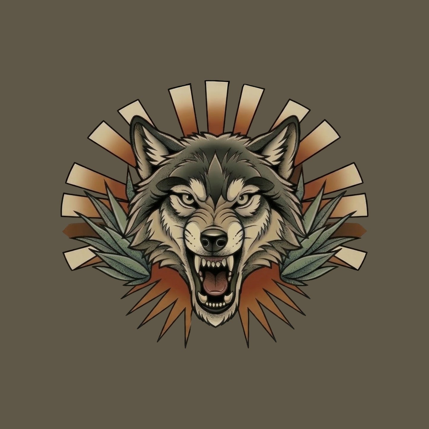 Agave Burst Wolf Tee