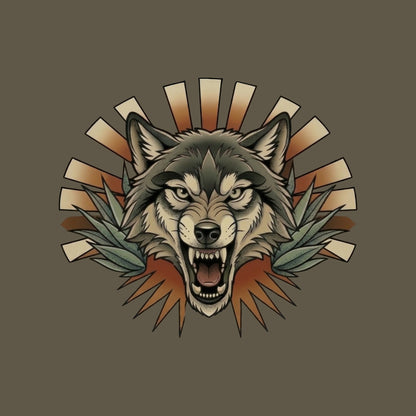Agave Burst Wolf Tee