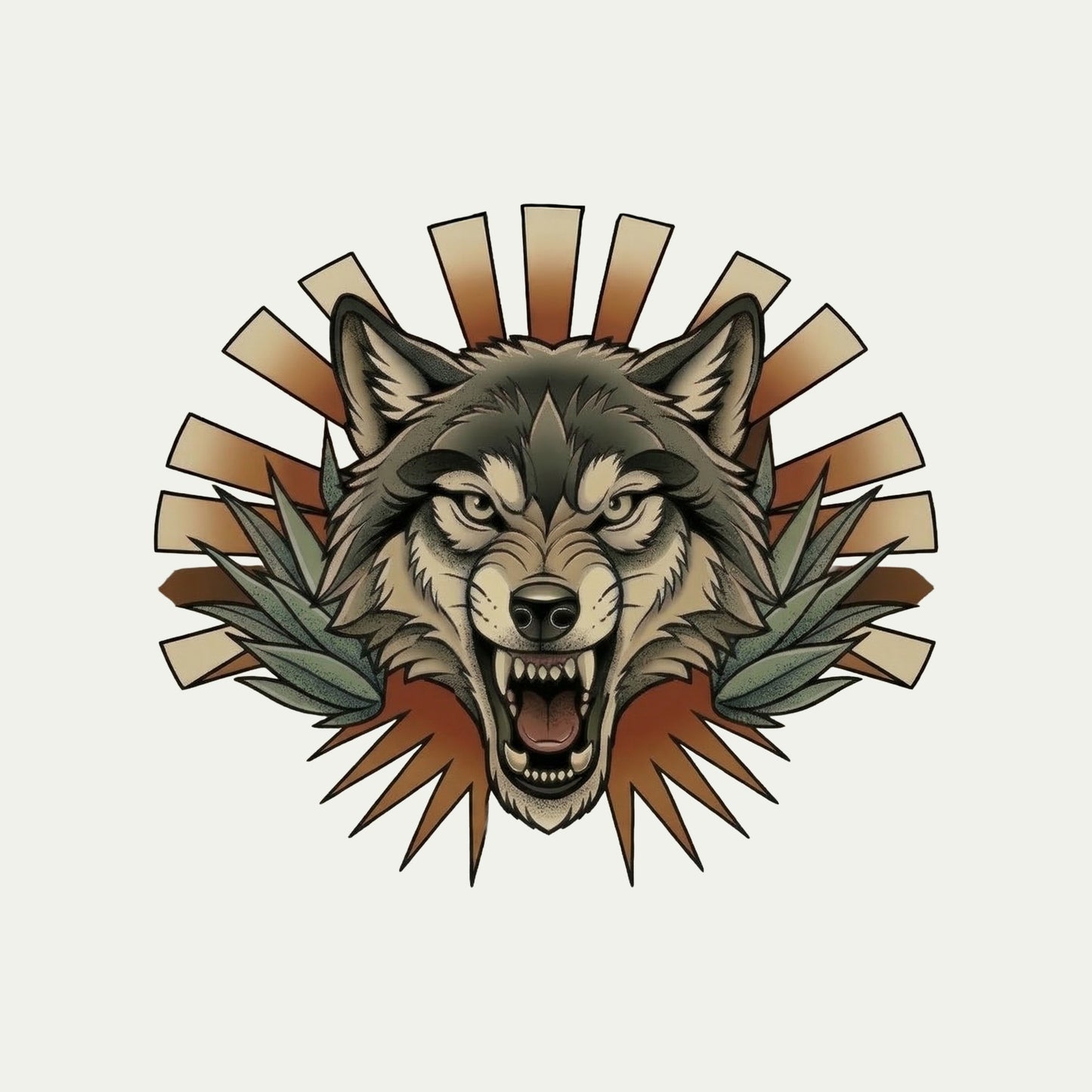 Agave Burst Wolf Tee