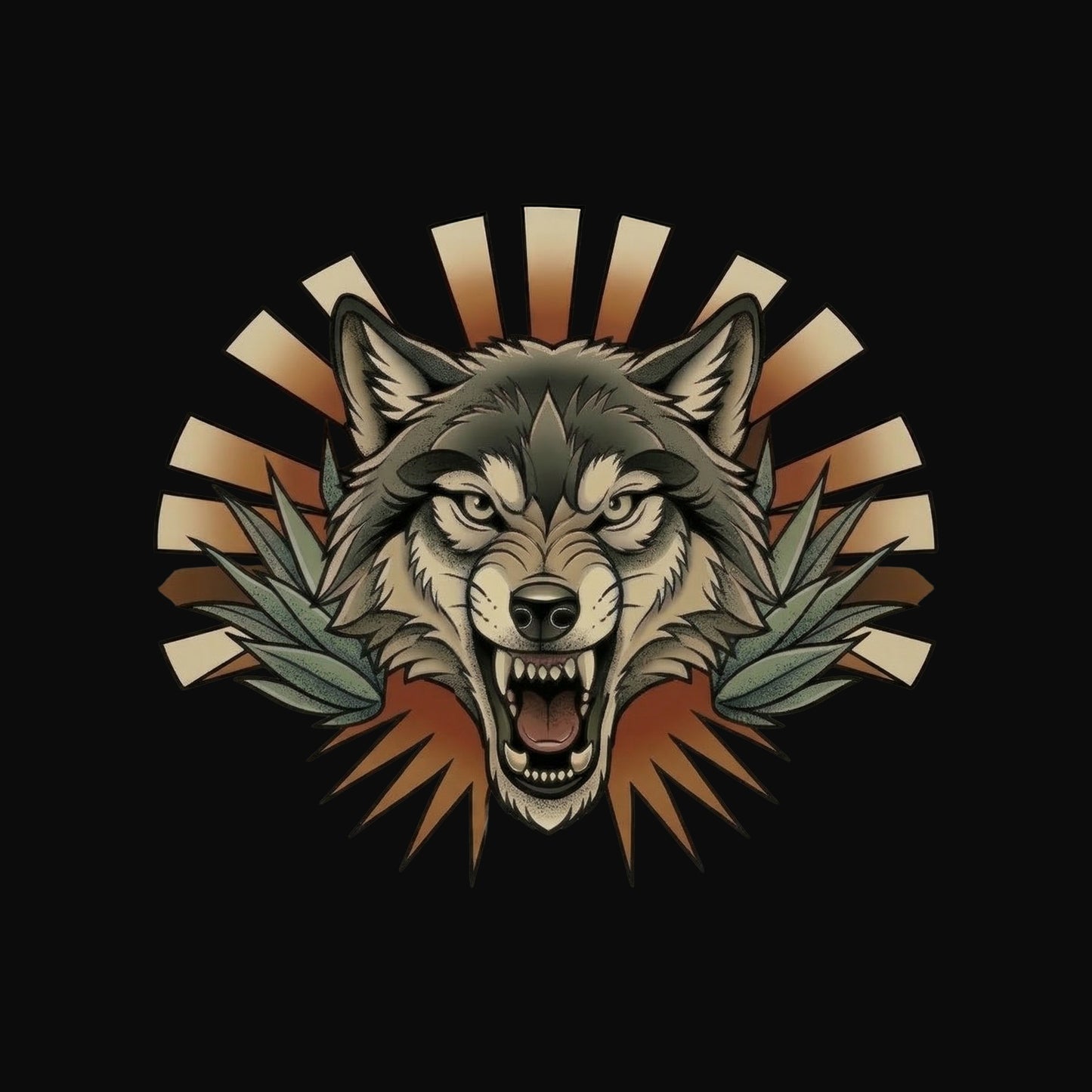 Agave Burst Wolf Tee