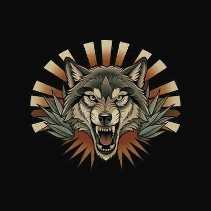Agave Burst Wolf Tee
