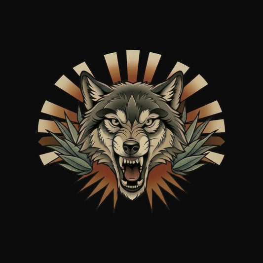 Agave Burst Wolf Tee