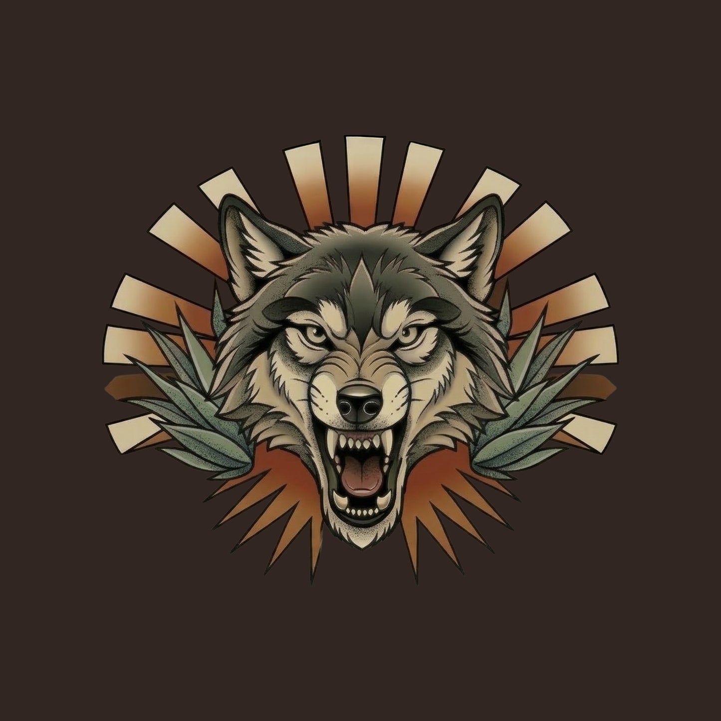 Agave Burst Wolf Tee