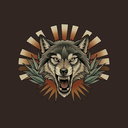 Agave Burst Wolf Tee