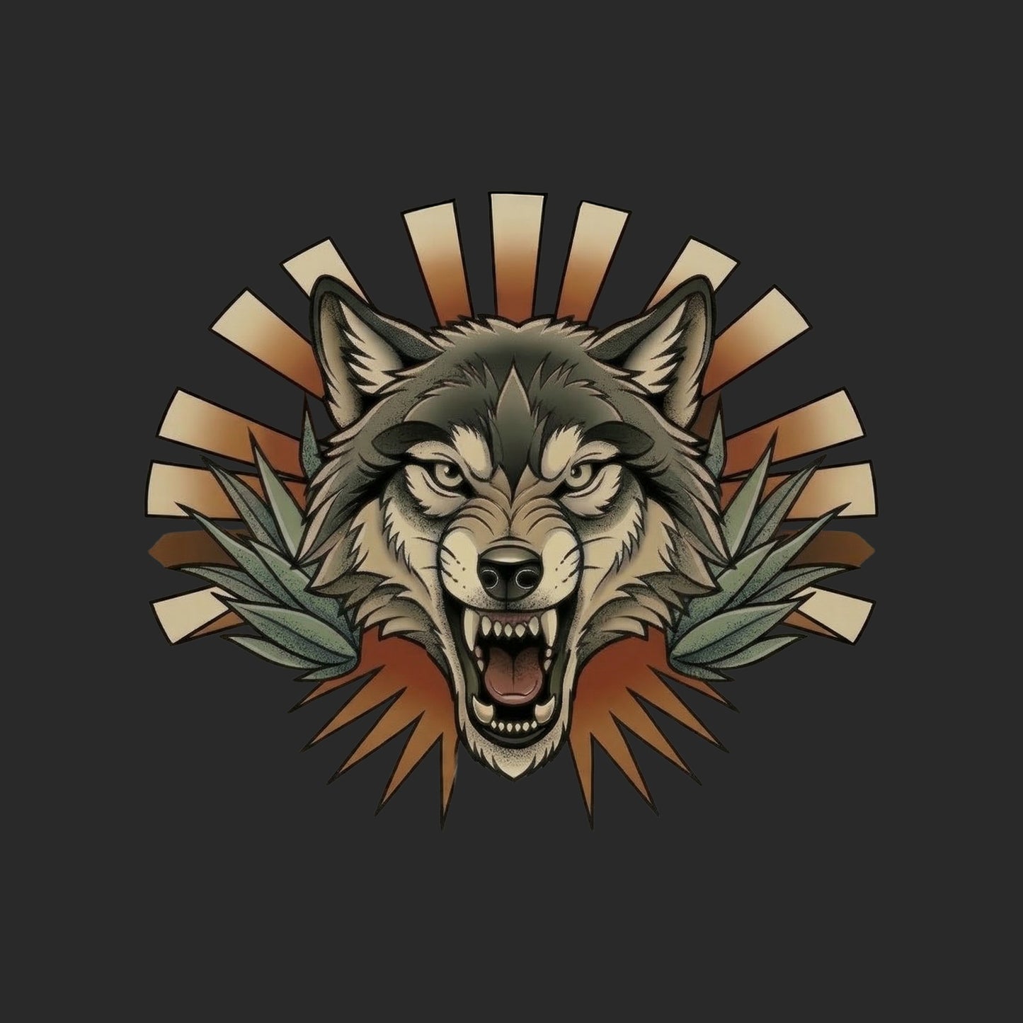 Agave Burst Wolf Tee