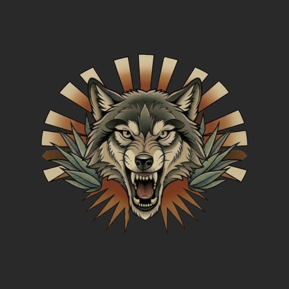 Agave Burst Wolf Tee