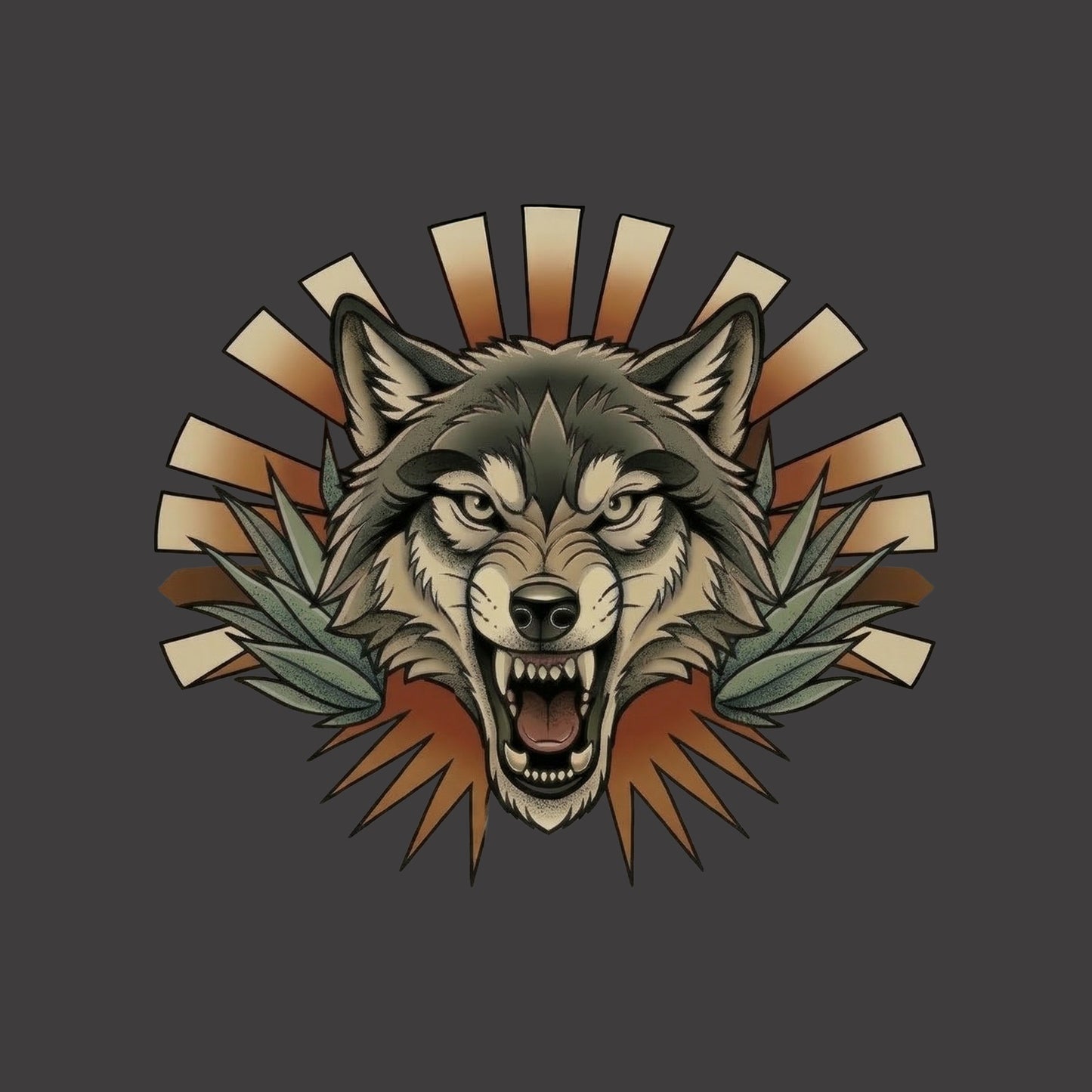 Agave Burst Wolf Tee