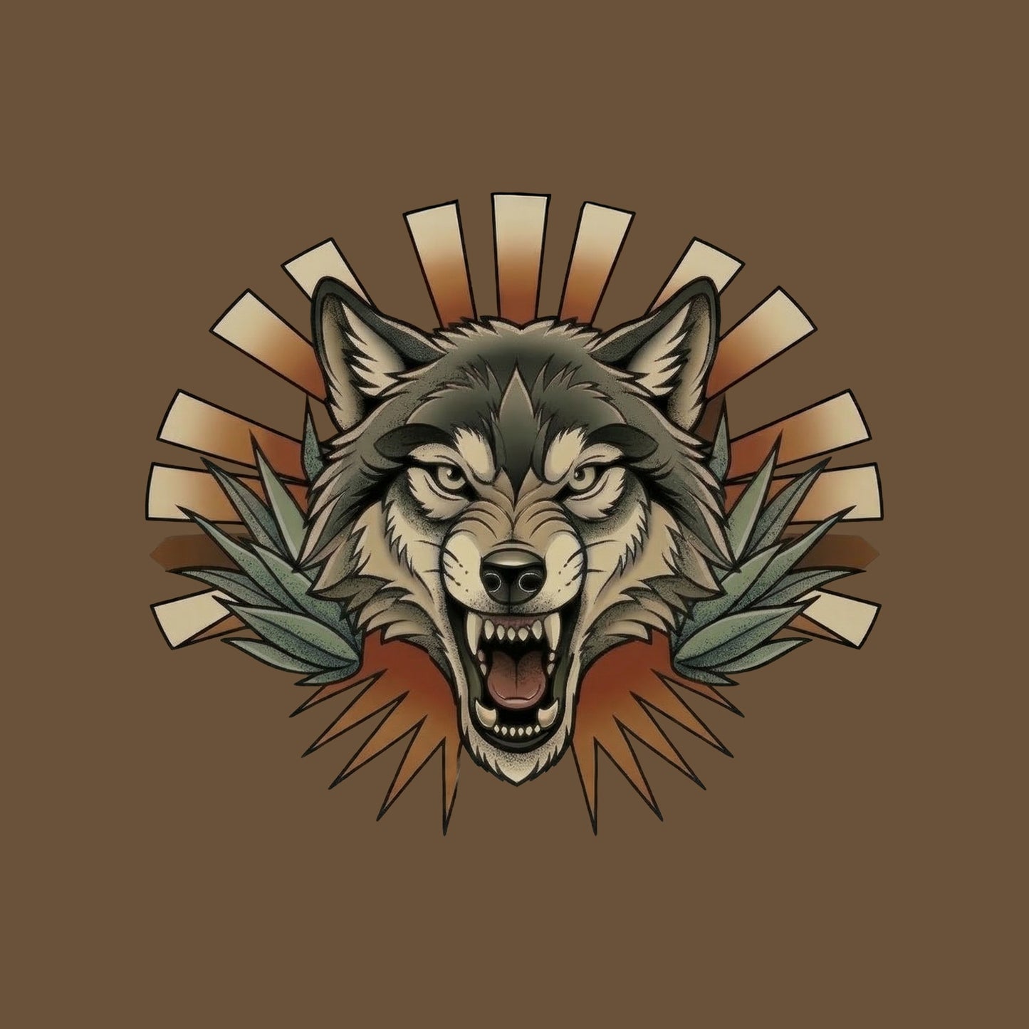 Agave Burst Wolf Tee