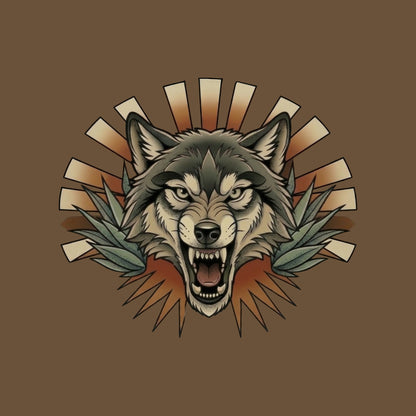 Agave Burst Wolf Tee