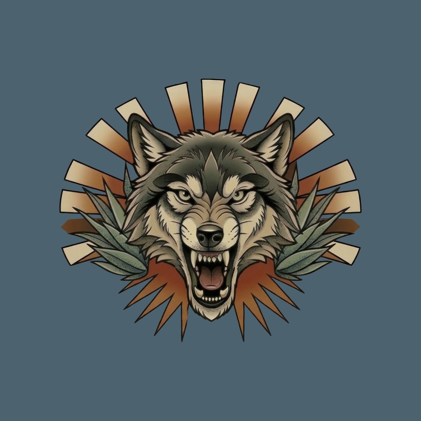 Agave Burst Wolf Tee