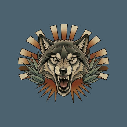 Agave Burst Wolf Tee