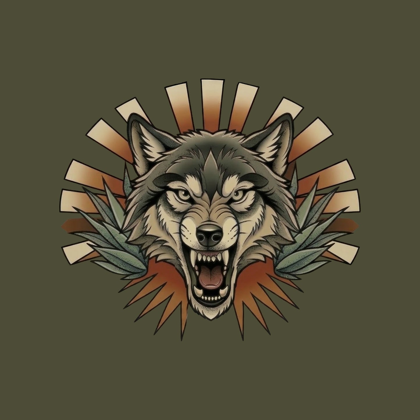Agave Burst Wolf Tee