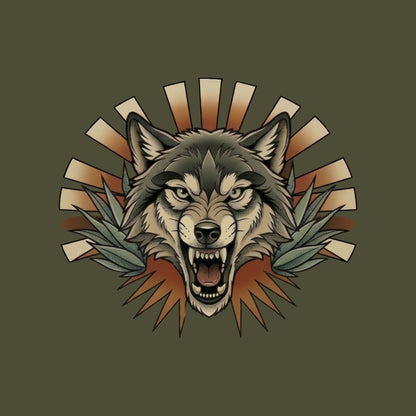 Agave Burst Wolf Tee