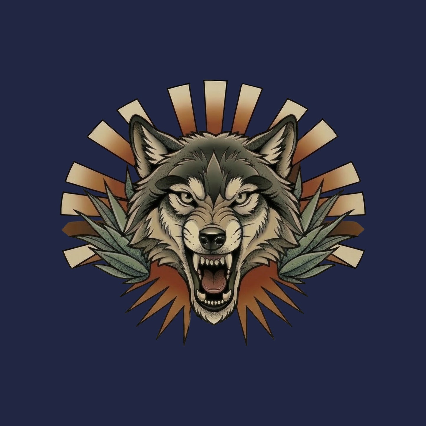 Agave Burst Wolf Tee