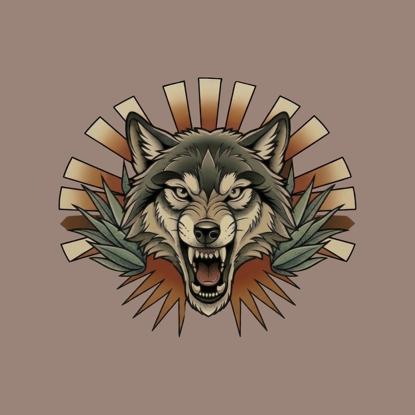 Agave Burst Wolf Tee