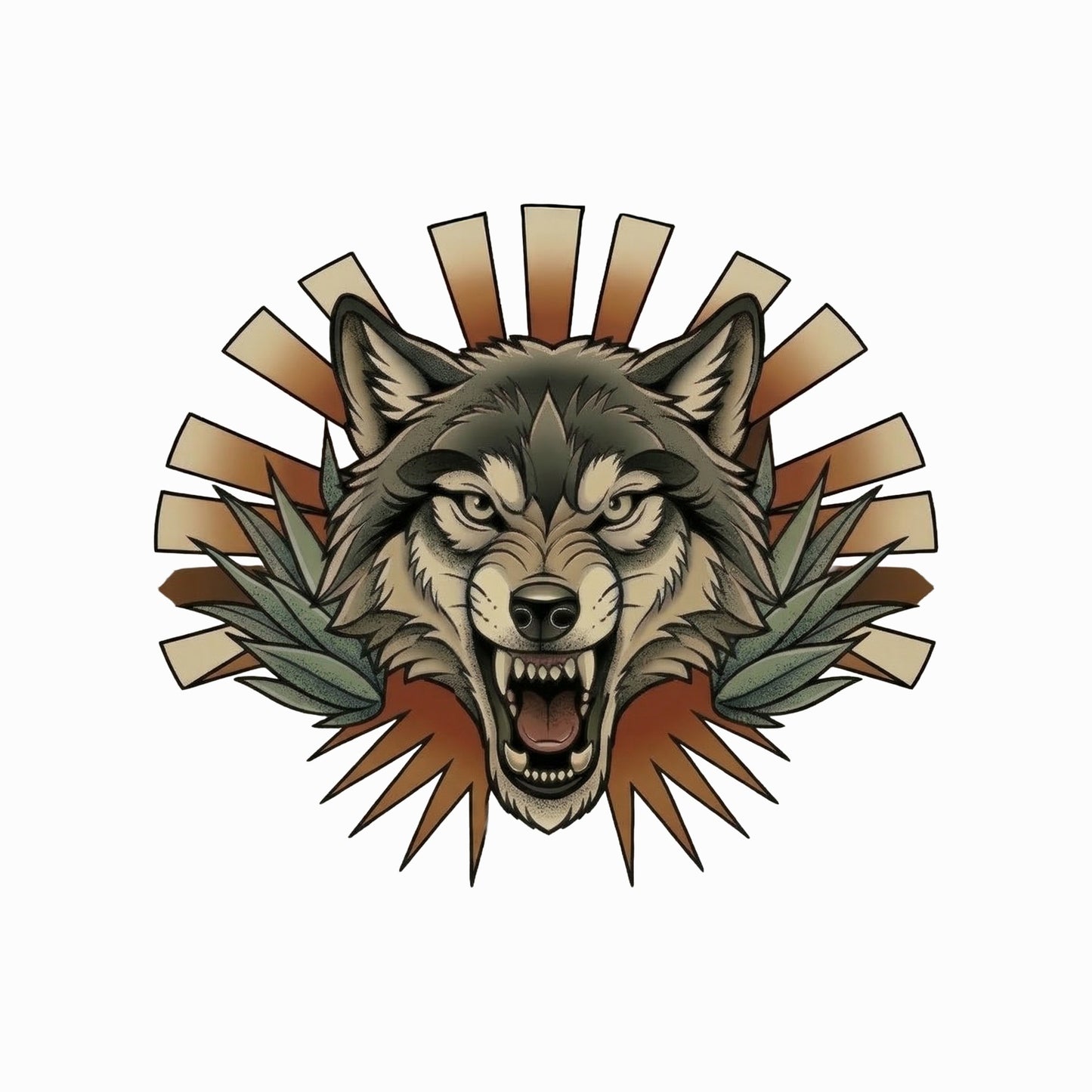 Agave Burst Wolf Tee