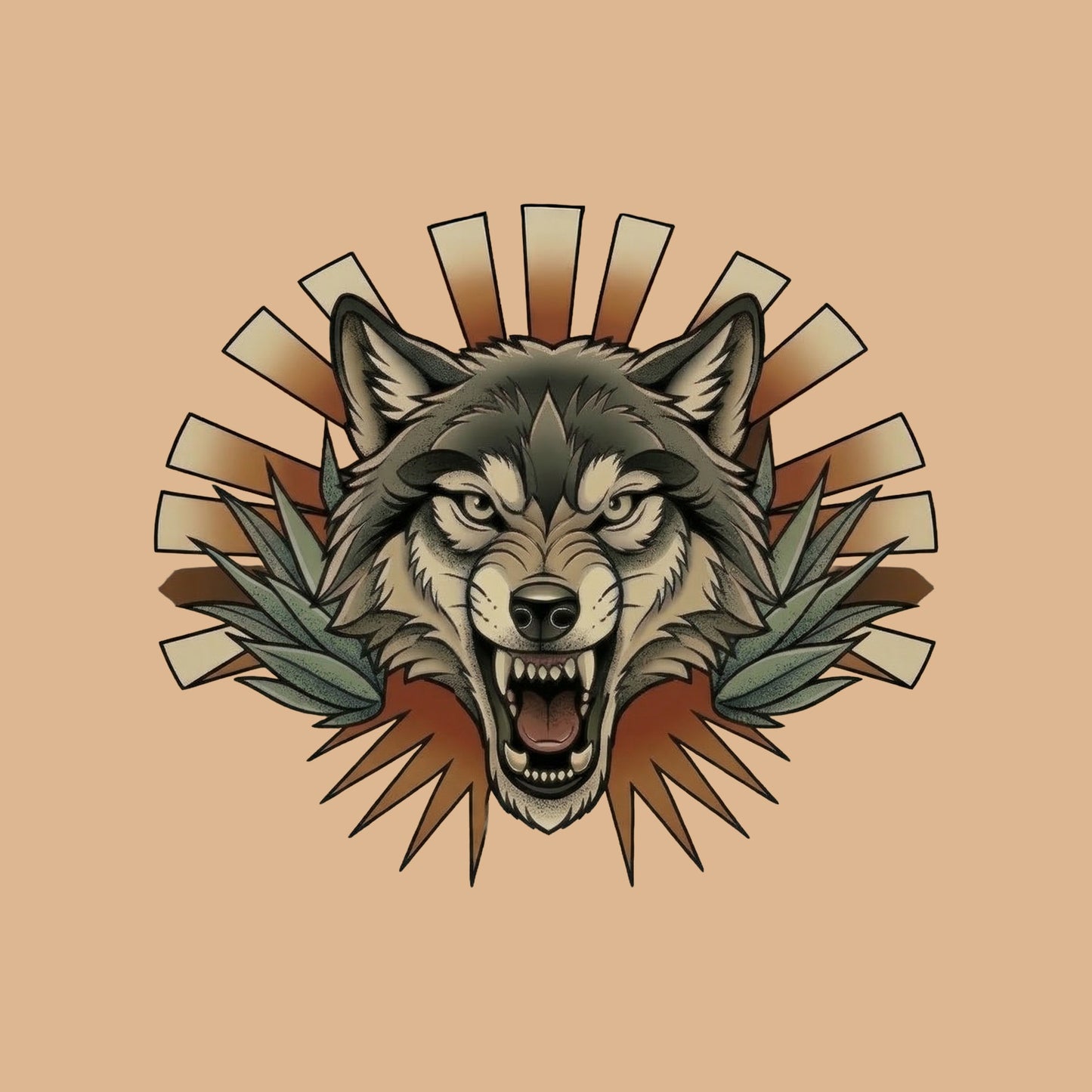 Agave Burst Wolf Tee