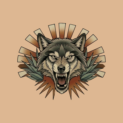 Agave Burst Wolf Tee