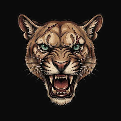 Battle Scarred Mountain Lion Tee