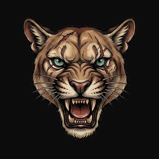 Battle Scarred Mountain Lion Tee
