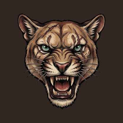 Battle Scarred Mountain Lion Tee