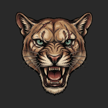 Battle Scarred Mountain Lion Tee